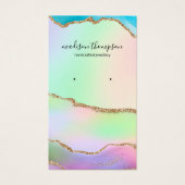 Pastel Rainbow Gold Jewelry Earring Display Visitekaartje (Voorkant)