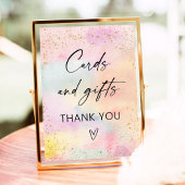 Pastel Rainbow Gold Kaarten en geschenken Verjaard Poster