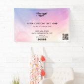 Pastel Rainbow Gradient Logo Gebeurtenisweergave V Spandoek (Insitu)