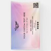 Pastel Rainbow Gradient Logo Gebeurtenisweergave V Spandoek (Verticaal)