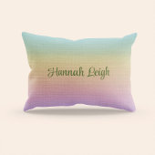 Pastel Rainbow Gradient Ombre Aangepaste naam Kussen