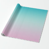 Pastel Rainbow Gradient Ombre Cadeaupapier (Uitgerold)