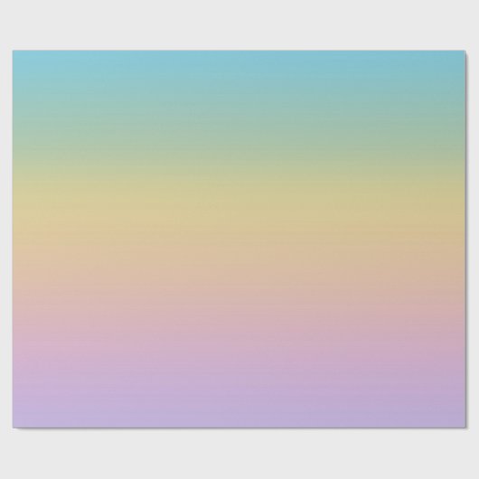 Pastel Rainbow Gradient Ombre Cadeaupapier (Vlak)