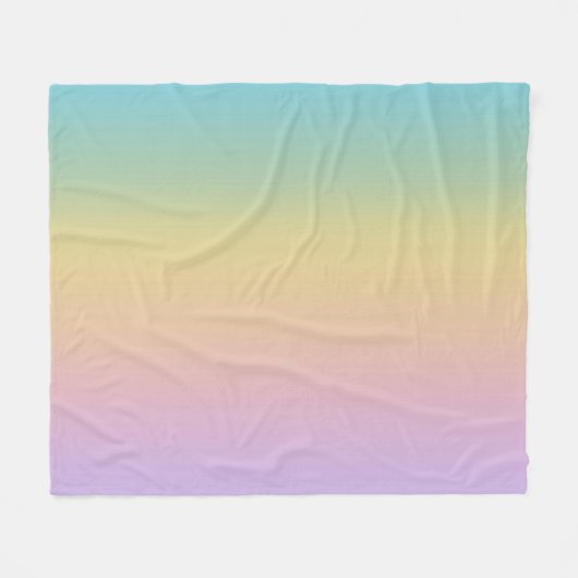 Pastel Rainbow Gradient Ombre Fleece Deken (Voorkant (Horizontaal))