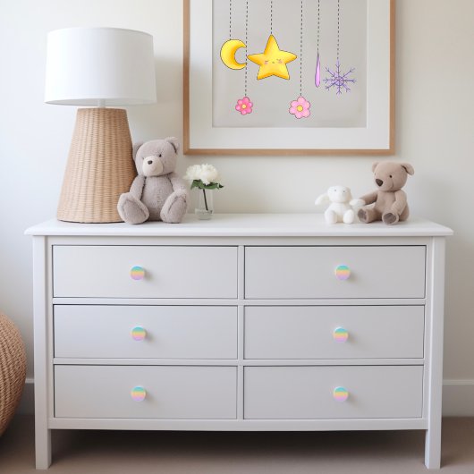 Pastel Rainbow Gradient Ombre Keramische Knop