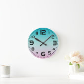 Pastel Rainbow Gradient Ombre Ronde Klok (Huis)