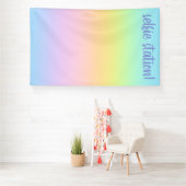 Pastel Rainbow Gradient Selfie-station Spandoek (Insitu)