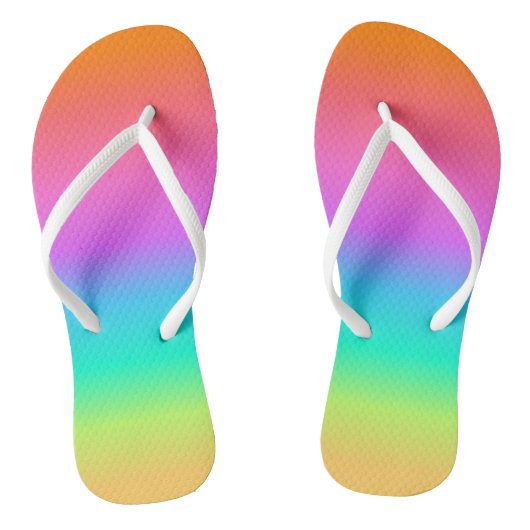 Pastel Rainbow Gradient Teenslippers (Voetbed)