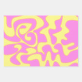 Pastel Rainbow Groovy Retro Fluid Art Uniek Inpakpapier Vel (Voorkant)