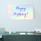 Pastel Rainbow Happy Birthday Banner (Beurs)