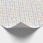 Pastel Rainbow Heart Pattern Wrapping Paper Cadeaupapier (Hoek)