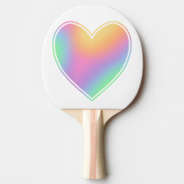 Pastel Rainbow Heart Tafeltennisbatje