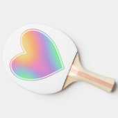 Pastel Rainbow Heart Tafeltennisbatje (Zijkant)