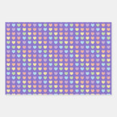 Pastel Rainbow Hearts Pattern Kinder Inpakpapier Vel (Voorkant 2)