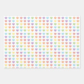 Pastel Rainbow Hearts Pattern Kinder Inpakpapier Vel (Voorkant 2)