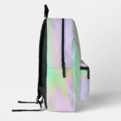 Pastel Rainbow Hologram Waterverf Aangepaste naam Bedrukte Rugzak (Links)