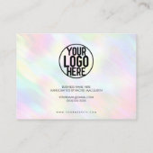 Pastel Rainbow Holographic klant Dank u Visitekaartje (Achterkant)