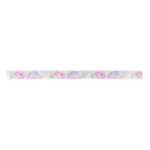 Pastel Rainbow Holographic Tie Dye Galaxy Grosgrai Satijnen Lint (Voorkant)