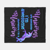 Pastel Rainbow Ik ben een Unicorn Fleece Deken (Voorkant (Horizontaal))