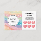 Pastel Rainbow Kawaii Loyalty Kaart (Voorkant)