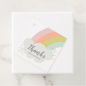 Pastel Rainbow Kids Birthday Party Hartelijk dank Bedankjes Labels (In situ)