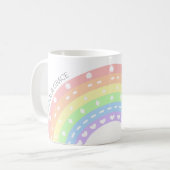 Pastel Rainbow Kinder Naam Mok – Meisjes gepersona (Voorkant links)