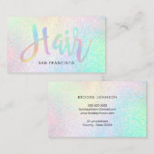 Pastel Rainbow Kleuren Script Visitekaartje (Voorkant / Achterkant)