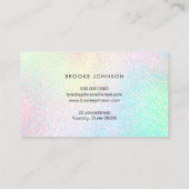 Pastel Rainbow Kleuren Script Visitekaartje (Achterkant)