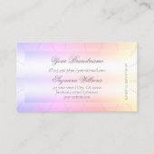 Pastel Rainbow kleurig met diamanten en Logo Visitekaartje (Achterkant)