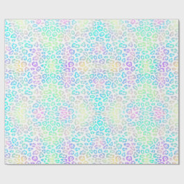 Pastel Rainbow Leopard Pattern Cadeaupapier