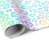 Pastel Rainbow Leopard Pattern Cadeaupapier (Rol Hoek)