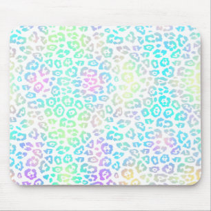 Pastel Rainbow Leopard Pattern Muismat
