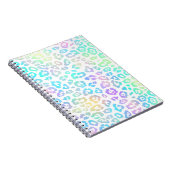Pastel Rainbow Leopard Pattern Notitieboek (Rechterzijde)