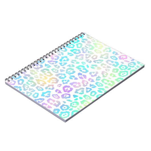 Pastel Rainbow Leopard Pattern Notitieboek (Linkerzijde)