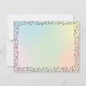 Pastel Rainbow Leopard Personal Stationery Kaart (Achterkant)