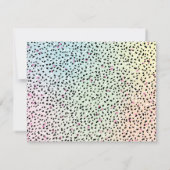 Pastel Rainbow Leopard Personal Stationery Kaart (Achterkant)