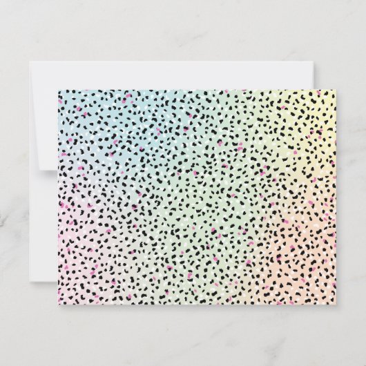 Pastel Rainbow Leopard Personal Stationery Kaart (Achterkant)