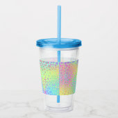 Pastel Rainbow Leopard Print Acryl Drinkbeker (Rechts)