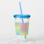 Pastel Rainbow Leopard Print Acryl Drinkbeker (Links)