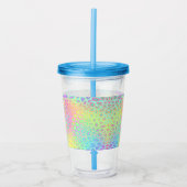 Pastel Rainbow Leopard Print Acryl Drinkbeker (Voorkant)