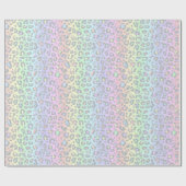 Pastel Rainbow Leopard Print Cadeaupapier (Vlak)