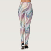 Pastel Rainbow Leopard Print Leggings (Achterkant)