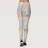 Pastel Rainbow Leopard Print Leggings (Achterkant)