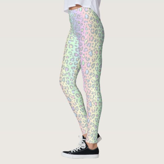 Pastel Rainbow Leopard Print Leggings (Links)