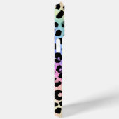 Pastel Rainbow Leopard Print Monogrammed Case-Mate iPhone Case (Achterkant / Rechts)