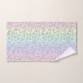 Pastel Rainbow Leopard Print Patroon Bad Handdoek (Handdoek)