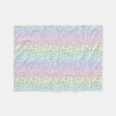 Pastel Rainbow Leopard Print Patroon Fleece Deken (Voorkant (Horizontaal))