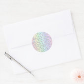 Pastel Rainbow Leopard Print Ronde Sticker (Envelop)