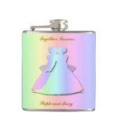 Pastel Rainbow Lesbian Brides Hipflask Heupfles (Voorkant)