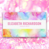 Pastel Rainbow Levendige Heldere Kleurrijke Waterv Visitekaartje